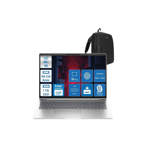 Elitebook 660 G11 Ultra5 125U 96GB Ddr5 1tb SSD 16"' Fhd Wuxga Freedos Taşınabilir Bilgisayar H9C005EA25 + Zettaçanta