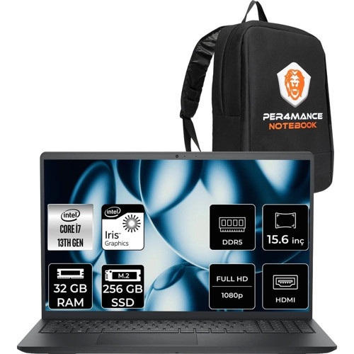 Pro 15 Essential i7 1355U Notebook 32GB RAM 256GB SSD 15.6" FHD 120Hz FreeDOS + Per4 Çanta PV15250007P316