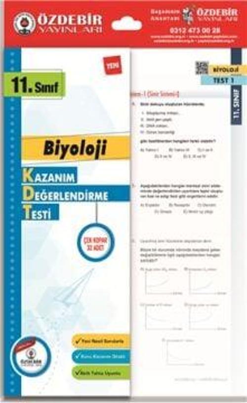 Özdebir Yayınları 11. Sınıf Biyoloji Çek Kopar Yaprak Test
