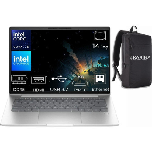 Elitebook 640 G11 Ultra 5 125U A23DNEA-K39 64GB 1tb Intel Graphics W11PRO 14" Wuxga Notebook