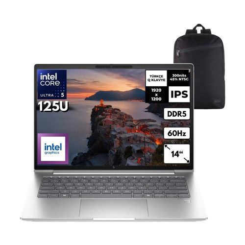 640 G11 Ultra 5-125U 48 -Gbddr5 512 GB Intel Graphics 14" Windows 11 Pro + Hmf Sırt Çantası AD4D0ETHMF47