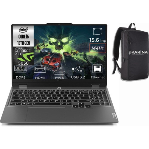 Loq 15IRX10 I5-13450HX 83JE00JLTR-K12 24GB 2tb RTX5050 8gb Freedos 15.6" Full Hd Gaming Laptop