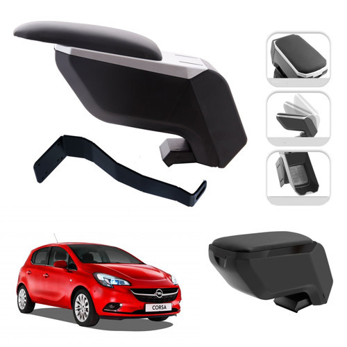 Mis Paket Opel Corsa E 2014-2020 Delmesiz Çelik Ayaklı Kolçak + Askılı Koku + Micro Fiber Bez + Torpido Süngeri