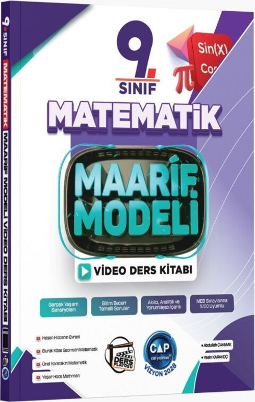 9. Sınıf Matematik Maarif Video Ders Kitabı Çap Yayınları