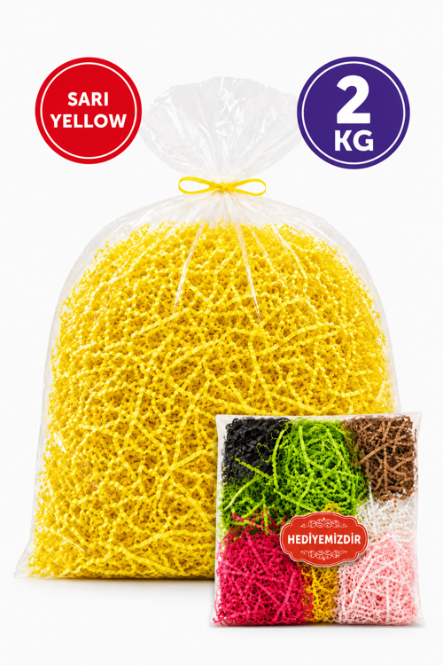 Kırpık Kağıt, Hediye Kutu Süsleme Dolgu Kağıdı – Kırpıntı Z Zigzag Kağıt (2 Kg.)