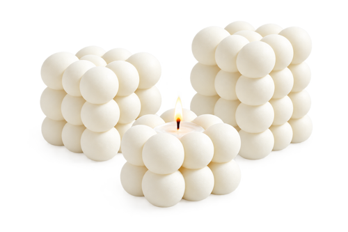 3'lü Modern Mumluk Seti | Dekoratif Tealight Mumluk | Minimal Tasarım Masa ve Salon Dekoru |
