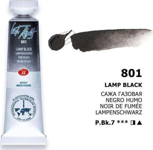 White Nights Extra-Fine Tüp Sulu Boya 10 Ml Lamp Black 801