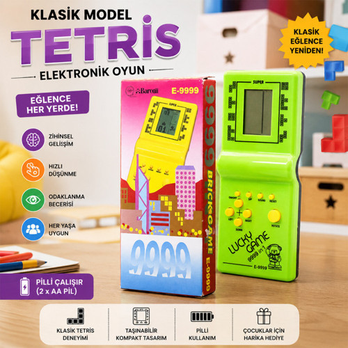 Büro Ev Ofis Çocuk Hediyesi için Pilli Klasik Tetris Oyuncağı