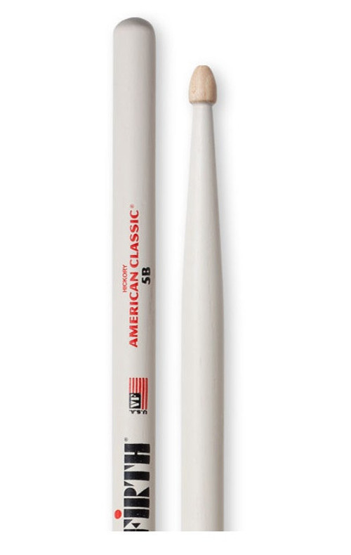 VICFIRTH V5BW BAGET (ÇİFT) 5B WOOD WHITE, HICKORY, 0.595"x16", M