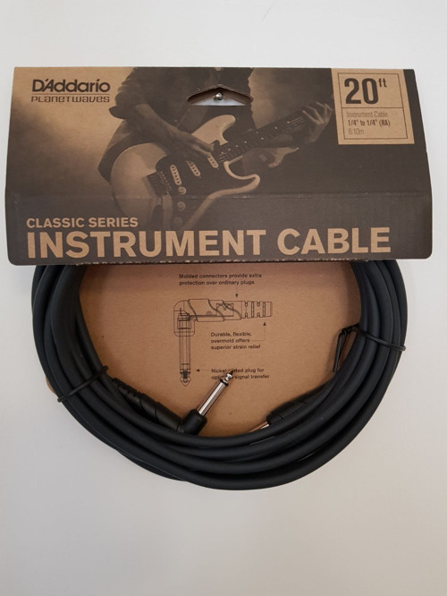 PLANETWAVES PWCGTRA20 GİTAR KABLO 20 İNCH CABLE RİGHT ANGLE