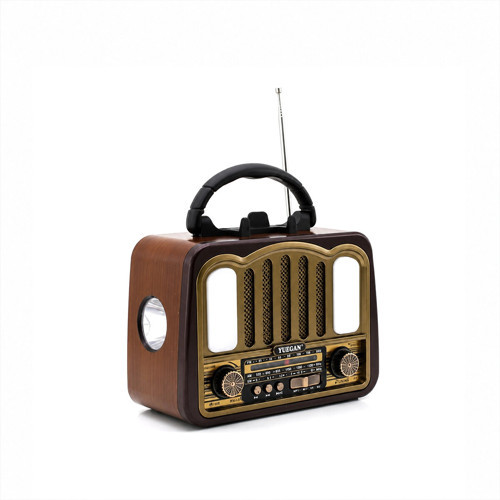 ŞARJLI - NOSTALJİ BLUETOOTH İBRELİ FM RADYO MP3 USB - TF PLAYER SPEAKER PL-4702 (5047)