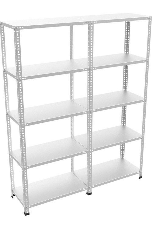 43x120x200-2 Li Bitişik 5 Katlı Çelik Raf Modülü