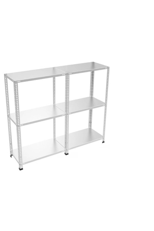 31x120x100-2 Li Bitişik 3 Katlı Çelik Raf Modülü