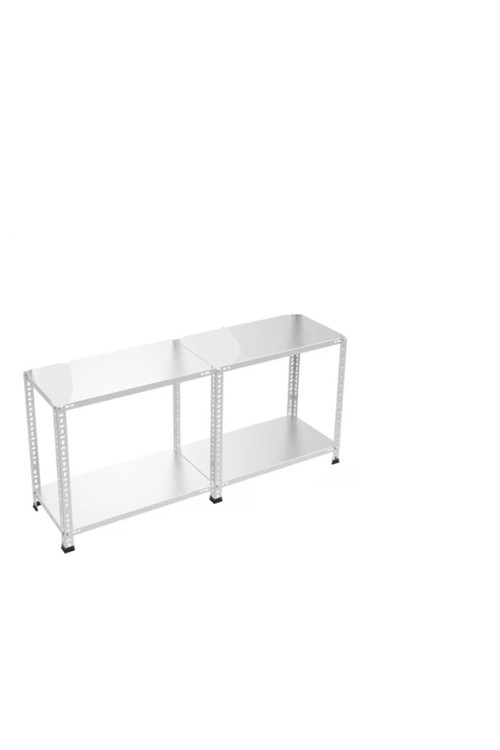 43x120x50-2 Li Bitişik 2 Katlı Çelik Raf Modülü