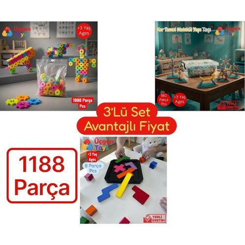 1188 Parça+Building Blocks+Kartanesi Molekül+Zeka Blokları+Zeka Geliştirici+Eğitici+Stem+Montessori+Eğitici Oyuncak+Manyetik