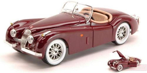 1951 Jaguar XK 120 Roadser Bordo 1:24 Model Araba