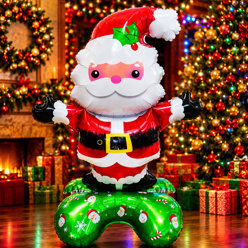 150 CM SANTA CLAUS NEW YEAR'S BALLOON DEV NOEL BABA FOLYO BALON VİTRİN YILBAŞI AĞACI YILBAŞI BALONU
