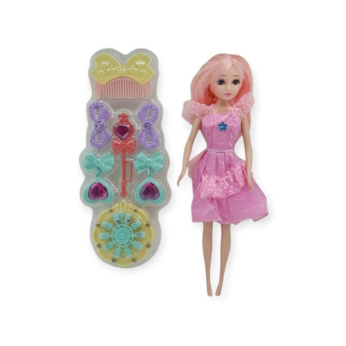 Prenses Bebek Makyaj Seti - Pembe - 1 ADET