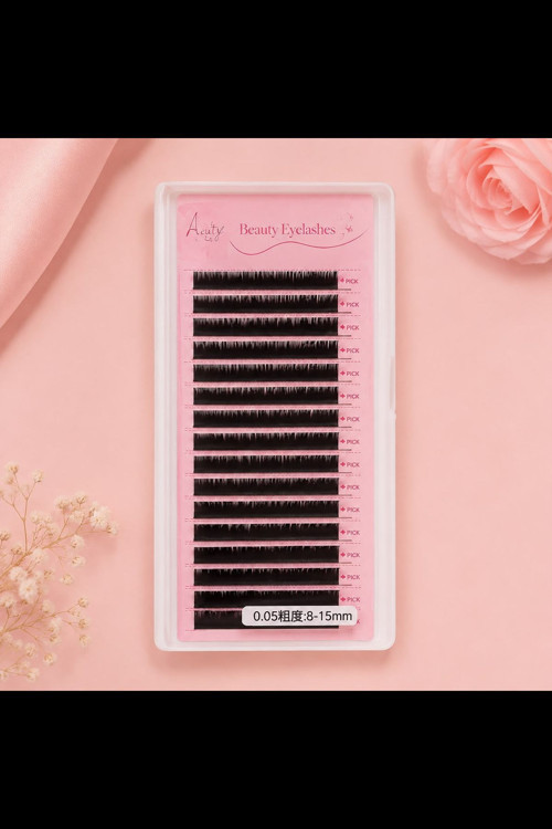 Beauty Eyelashes 0.05 mm Karışık Boy (8-15 mm) İpek Kirpik Seti / Profesyonel Kirpik Uzatma Kutusu