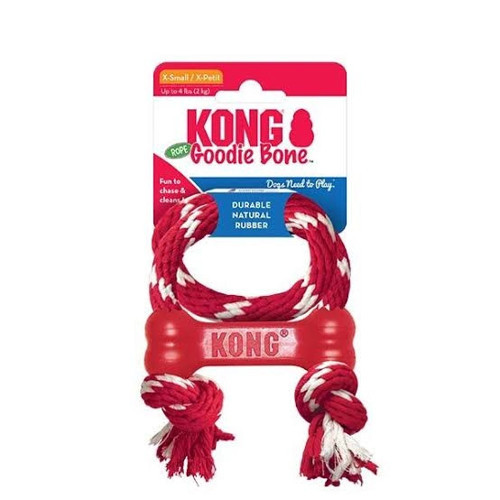 Goodie Bone Kemik Şeklinde Çok Amaçlı İp Sallantılı Yavru Köpek Oyuncağı XS