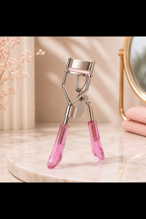 Profesyonel Kirpik Kıvırıcı-Pembe Saplı