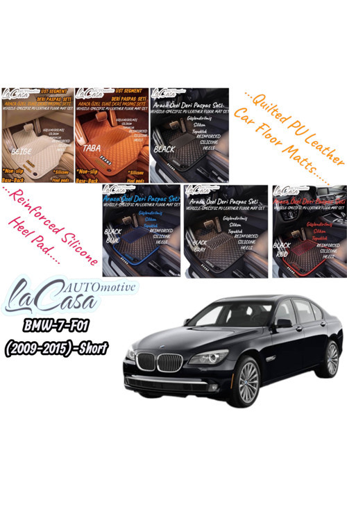 Bmw 7 F01-Extrim-Short(2009-2016)Uyumlu Kapitoneli-Suni Deri-Silikon Topukluklu Premium Deri Paspas