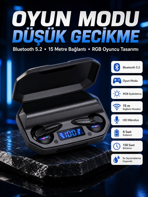 Çağrı Cevaplayabilen Akıllı Saat 5.2 Bluetooth Bağlantılı Kulaklık