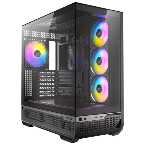 C7 ARGB 3x120mm + 1x140mm ARGB PWM Fan Temperli Cam USB Type-C Siyah Mid Tower Gaming (Oyuncu) Kasa