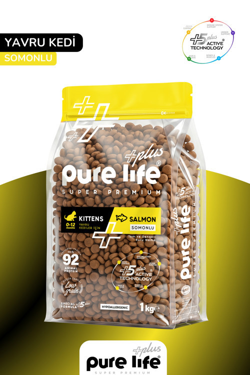 Plus Somonlu Yavru Kedi Maması 1Kg