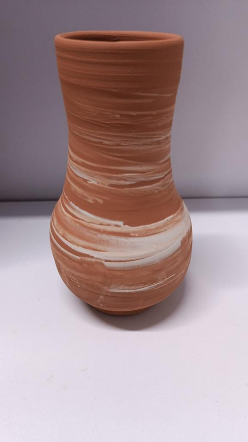 Çömlek Büyük Vatoz Küpü Dar Düz Ağız 11x18Cm Deliksiz Vazo Akvaryum Dekoru