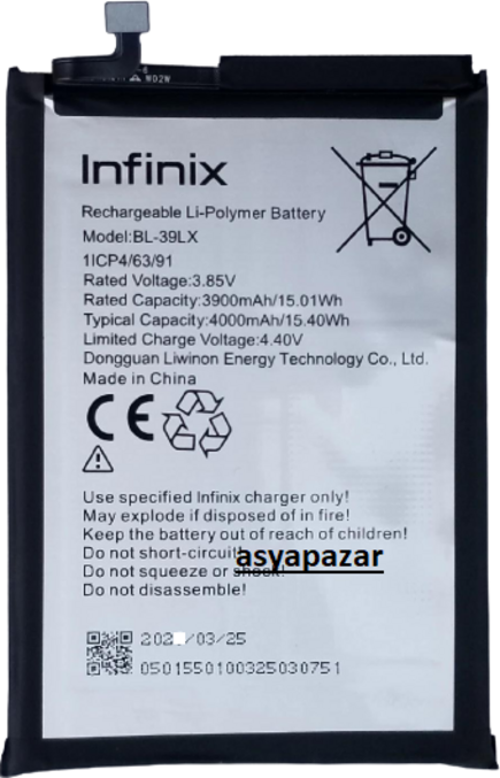 Infinix S5-S5 Lite Pil Batarya BL-39LX İnfilix Pil Batarya İnfinix