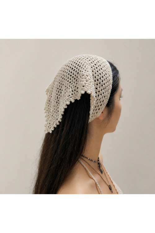 El Örgüsü Bandana Krem