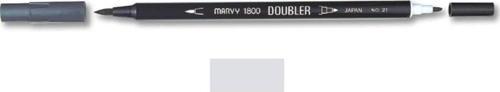 1800 Doubler Çift Uçlu Brush Pen 26 SILVER GREY