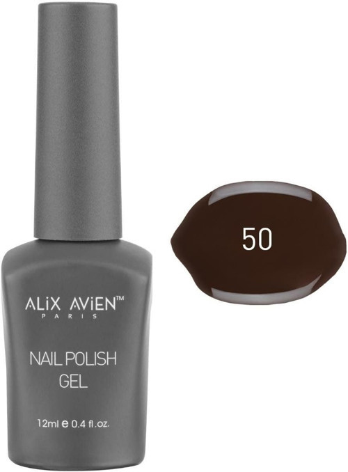 Kahverengi Kalıcı Oje 50-Yoğun Renk Veren Jel Oje 12 Ml-Nail Uv Gel Polish 50