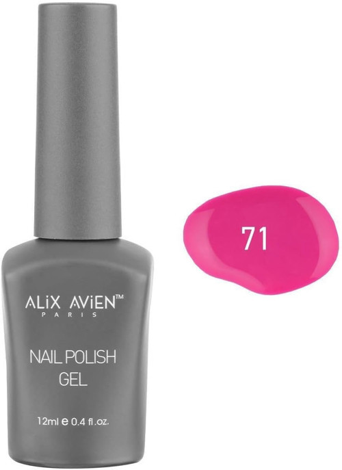 Neon Koyu Pembe Kalıcı Oje 71-Yoğun Renk Veren Jel Oje 12 Ml-Nail Uv Gel Polish 71