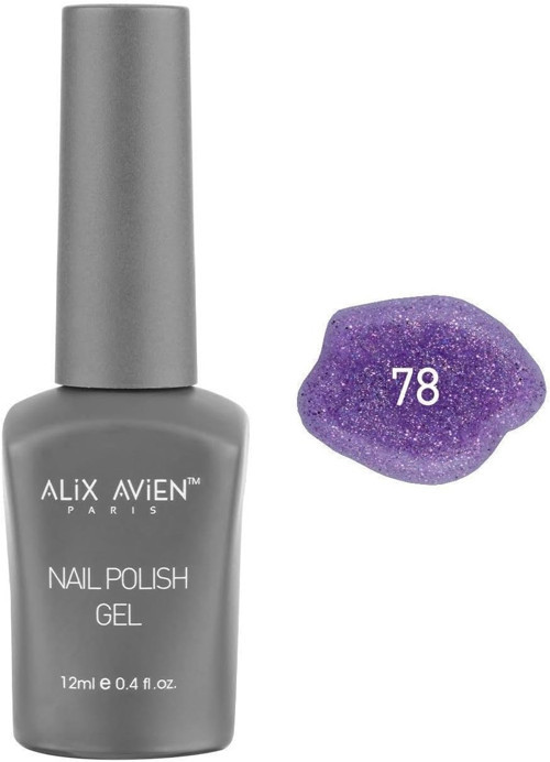 Işıltılı Mor Kalıcı Oje 78-Yoğun Renk Veren Jel Oje 12 Ml-Nail Uv Gel Polish 78