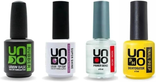 Süper 4'Lü Set (Rubber Base Coat,Top Coat, Primer,Dehydrator) 15 Ml