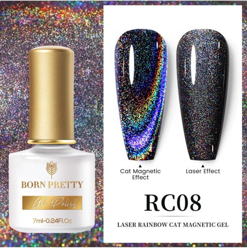 Pro Laser Raınbow Cat Magnetıc Gel 7Ml (Kedi Gözü Mayetik Kalıcı Oje) Rc08,Bpodrc08