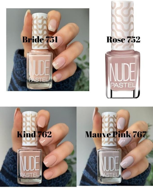 Pastel 4’Lü Oje Seti Nude Bride 751 Nude Rose 752 Nude Kind 762 Nude Mauve Pink 767 Nail Polish