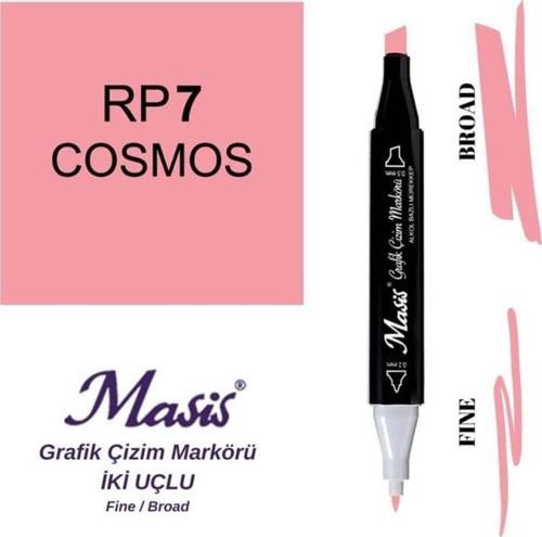 Çift Uçlu Marker Grafik Çizim Kalemi 7 Kozmos Çiçeği