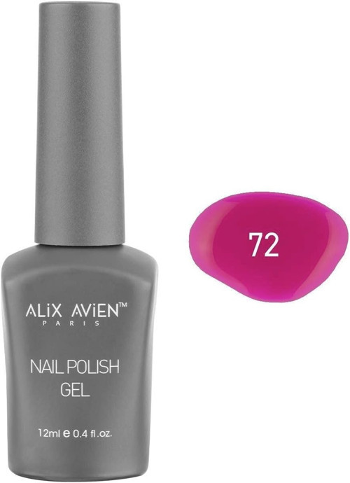Neon Fuşya Pembe Kalıcı Oje 72-Yoğun Renk Veren Jel Oje 12 Ml-Nail Uv Gel Polish 72
