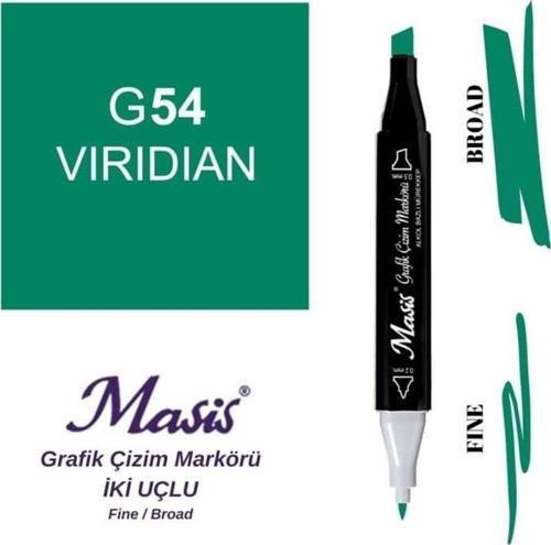 Çift Uçlu Marker Grafik Çizim Kalemi 54 Viridian Yeşil