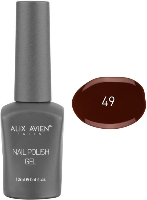 Uv Kalıcı Çikolata Kahverengi Jel Oje 49 - Gel Polish - 12 Ml