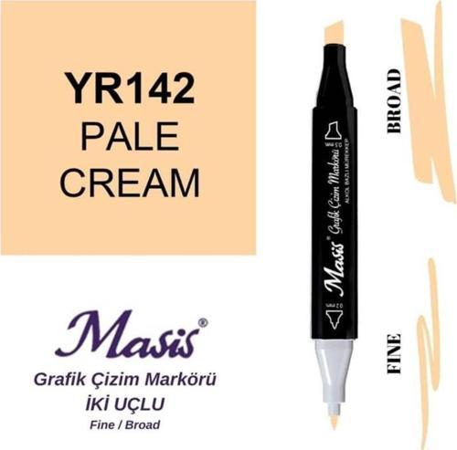 Çift Uçlu Marker Grafik Çizim Kalemi 142 Açık Krem
