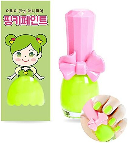 I'M Pinky Kids Nail Paint Neon Green Çocuklar İçin Soyulabilir Oje