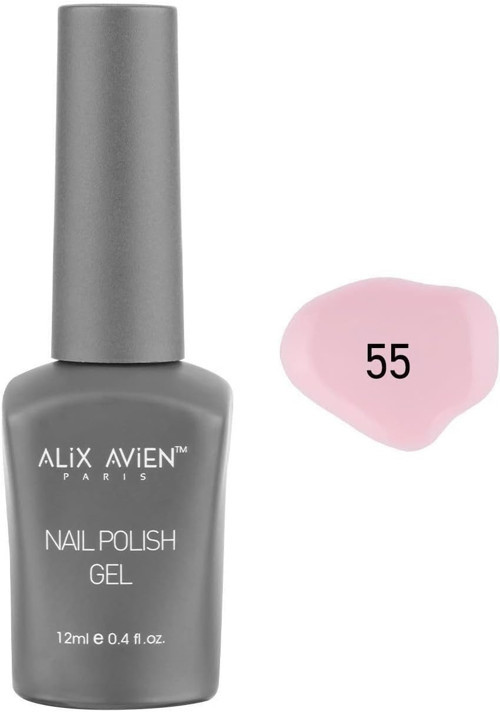 Açık Pembe Kalıcı Oje 55-Yoğun Renk Veren Jel Oje 12 Ml-Nail Uv Gel Polish 55
