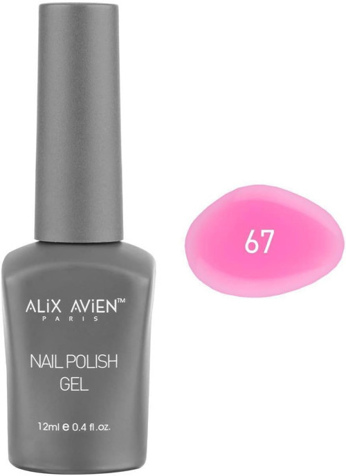 Pamuk Şeker Pembe Kalıcı Oje 67-Yoğun Renk Veren Jel Oje 12 Ml-Nail Uv Gel Polish 67