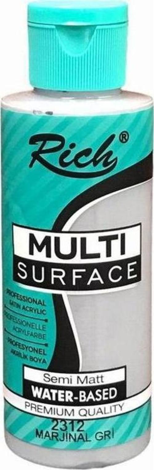 Multi Surface Her Yüzey İçin Akrilik Boya 120 cc. 2312 MARJİNAL GRİ