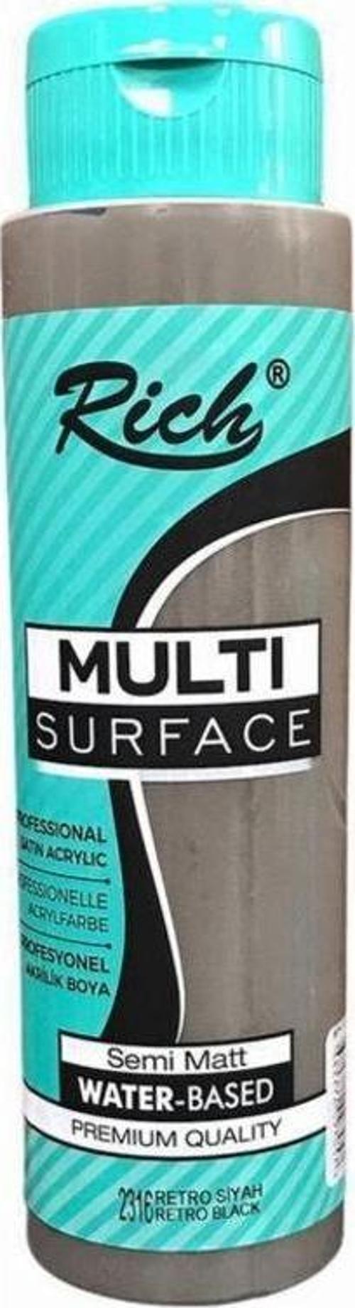 Multi Surface Her Yüzey İçin Akrilik Boya 500 cc. 2316 RETRO SİYAH