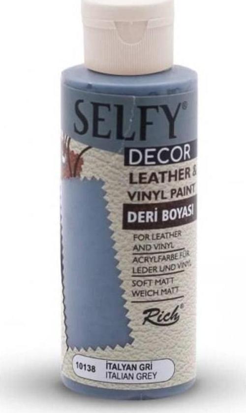 Selfy Decor Deri Boyası 120 cc 10138 ITALYAN GRI